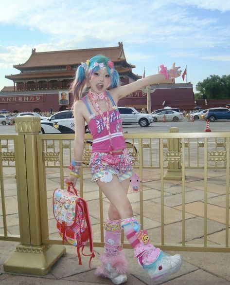 Decora Kei Outfits, Decora Fashion Outfits, Decora Kei Fashion, Decora Outfits, Decora Harajuku, Harajuku Decora, Kawaii Outfit Ideas, Estilo Harajuku, Kei Fashion