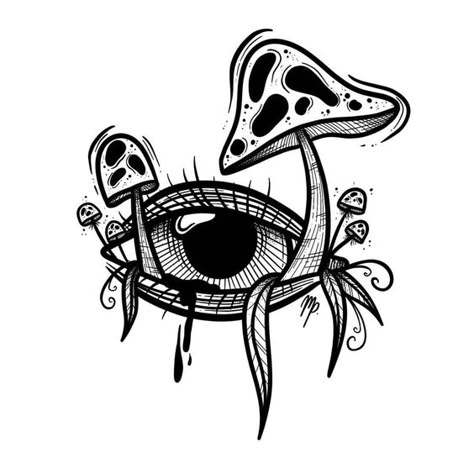 Tattoo Ideas Black And White, Trippy Tattoo Ideas, Tattoo Ideas Black, Trippy Tattoo, Trippy Drawings, Mushroom Drawing, Pot Filler, Tattoo Design Drawings, Design Drawings