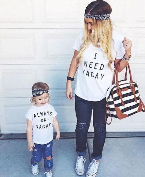 9 Extremely Stylish Mom And Child Duos Taylor Gang, Mommy Daughter Outfits, Funny Kids Shirts, Mommy And Daughter, Daughter Outfits, Mommy And Son, Mommy Shirts, Mommy And Me Shirt, Shirts To Make