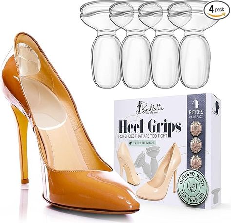 Amazon.com: Ballotte Silicone Heel Protector, Heel Grips Heel Pads Shoe Pads Shoe Inserts for Women Heels, Shoe Inserts for Shoes That are Too Big High Heel Cushion Inserts Women (Natural (4 Pack)) : Health & Household High Heel Inserts, Heel Protector, Heel Grips, Shoes Too Big, Shoe Inserts, Women Heels, Heel Pain, Cushion Inserts, How To Make Shoes