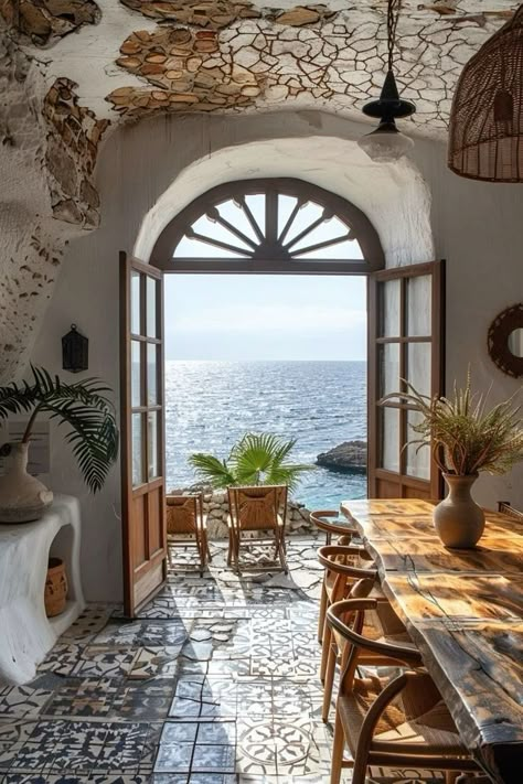 Mederteranian Aesthetic, Mederteranian House Aesthetic, Mediterranean Aesthetic Interior, Turkish House Interior, Mediterranean House Interior Design, Mediterranean Floor Tile, Sicilian Interior, Mediterranean House Interior, Feast Table