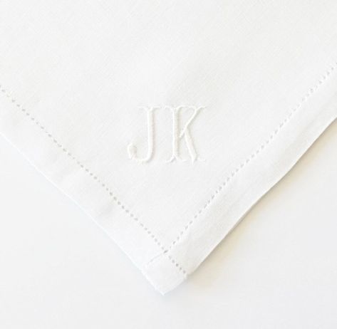 Monogrammed Handkerchief, Monogrammed Handkerchiefs, Monogram Letter S, Embroidered Hankies, Father Of Bride, Handkerchief Wedding, Gifts For The Bride, Bath Hand Towels, Embroidered Handkerchief