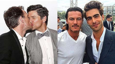 Beyonce Daughter, Justin Bieber Tour, Famous Celebrity Couples, Hollywood Couples, Men Kissing, Marriage Equality, Gay Romance, Gay Dads, Luke Evans