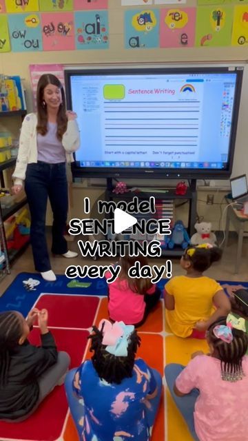 Teaching Sentence Writing, Writing Sentences Kindergarten, Teaching Sentences, Craft Kindergarten, Writing Center Kindergarten, Sentence Writing Activities, Teacher Observation, Grade 1 Reading, Guided Reading Activities