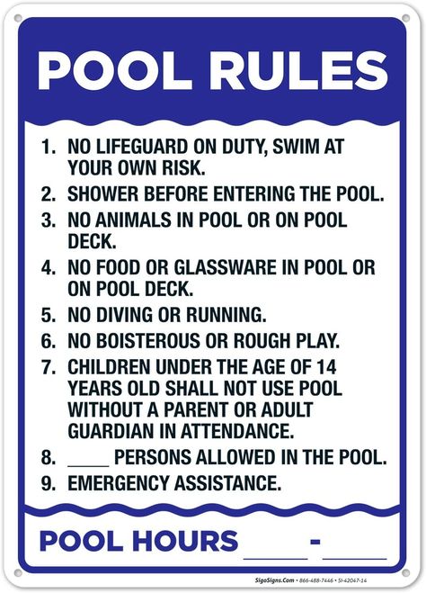 Swimming Rules, Swimming Pool Rules, Pool Rules Sign, Swimming Posters, Villa Ideas, Pool Rules, Pool Signs, Sport Club, Sports Clubs