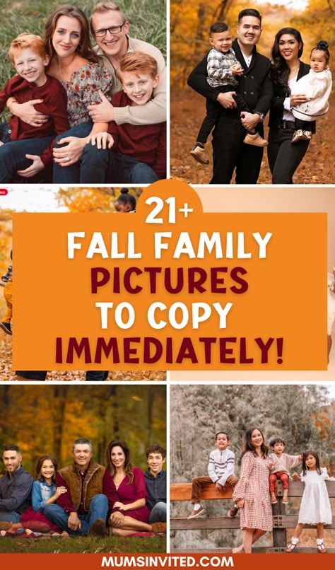 Looking for ideas for fall family photos in 2024? Discover the perfect color scheme & outfits for your fall photoshoot! Think boho aesthetic with burgundy accents, black outfits for a chic look, or cozy jeans for casual vibes. Capture beautiful moments with older children & babies & include your dogs! Whether outdoor in pumpkin patches or indoor studio sessions, we've got DIY inspiration for families of 2, 3, 4, 5, or 6. Create lasting memories with these color combos & Halloween-themed ideas! Fall Family Portrait Color Schemes, Pumpkin Farm Family Pictures, Fall Family Pics Poses, Fall Christmas Pictures, Fall Pictures Ideas For Family, Fall Family Picture Pose Ideas, Family Christmas Pictures Jeans, Fall Colors For Pictures Family, Outside Fall Family Picture Ideas