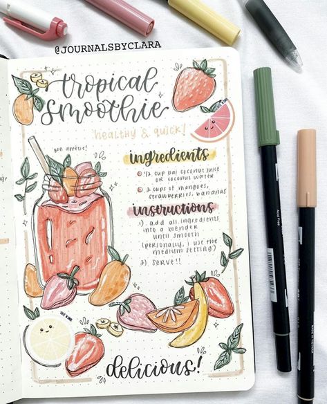 12 Bullet Journal Ideas to Inspire Your Layouts | LoveCrafts 2024 Bujo, Scrapbook Recipe Book, Homemade Recipe Books, Recipe Book Design, Bts Journal, Diy Cookbook, Recipe Book Diy, Cookbook Design, Homemade Cookbook