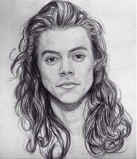 Harry Styles drawing Harry Styles Art, Long Hair Drawing, One Direction Drawings, Harry Styles Long Hair, One Direction Art, Harry Styles Drawing, Harry Styles Face, Gambar One Direction, Harry Styles Tattoos