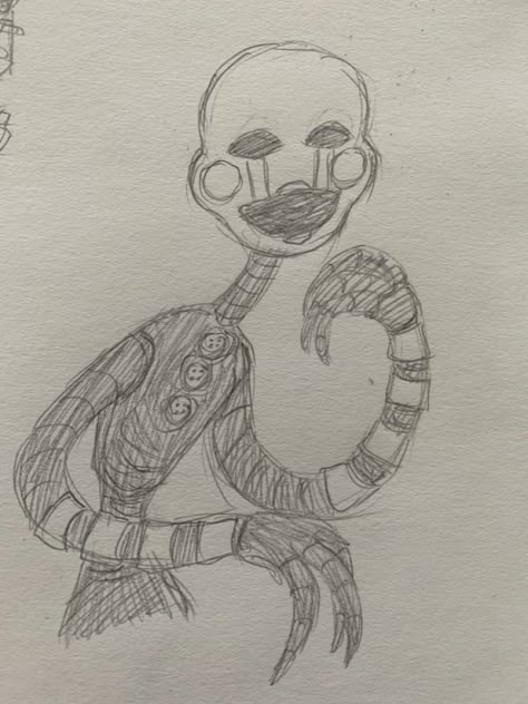 Fnaf Simple Drawings, Five Nights At Freddy’s Drawings, Puppet Fnaf Drawing, Fnaf Drawings Sketches Easy, Fnaf Doodles Easy, Fnaf Easy Drawings, Fnaf Drawings Creepy, Fnaf Art Easy, Fnaf Drawings Easy