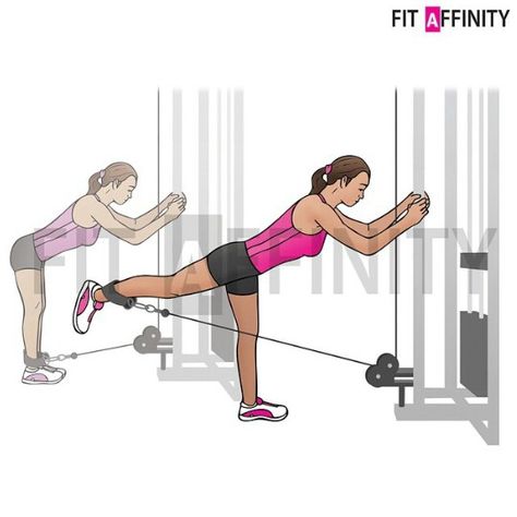 Cable Kickbacks Leg Machines At Gym, Cable Kick Backs, Target Glutes, Cable Workouts, Cable Kickbacks, Cable Machine Workout, Glute Kickbacks, Cable Workout, Cable Machine