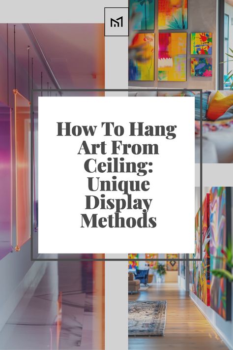 Master the art of hanging artwork from the ceiling with innovative display techniques. This guide covers the selection of the right hardware, such as ceiling hooks and adjustable hanging systems, to securely and aesthetically suspend your art. Learn how to measure and adjust cable lengths for precise positioning, creating dynamic visual interest in any room. Creative Ways To Display Artwork, Wire Art Hanging System, Hang Art From Ceiling, Art Hung From Ceiling, Hanging Frames From Ceiling, Hanging Art From Ceiling, Display Techniques, Art Hanging System, Suspended Art