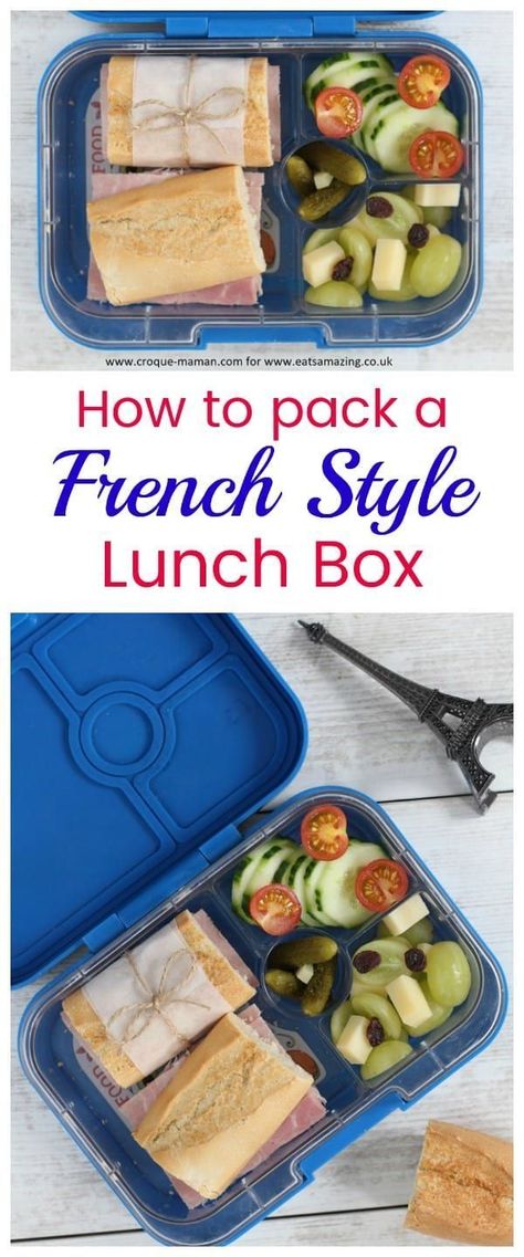 How to pack a french style lunch box for kids   #bento #frenchfood #kidsfood #lunchideas #lunch #lunchbox #healthykids #yumbox #yumboxlunch #sandwich #baguette Sandwich Baguette, French Lunch, French Meals, Healthy Food Art, Cafe Lunch, Packed Lunch Ideas, Lunch For Kids, Lunch Box Idea, Lunch Box For Kids