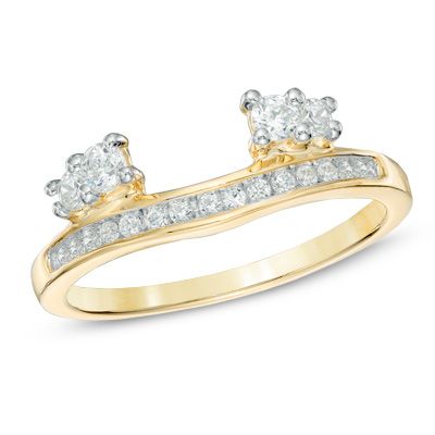 1/3+CT.+T.W.+Diamond+Solitaire+Enhancer+in+10K+Gold Ring Enhancers, Wide Diamond Bands, Gemstone Rings Unique, Solitaire Enhancer, Diamond Tops, Ring Enhancer, Blue Gemstone Rings, Handmade Jewelry Ring, Silver Jewelry Rings