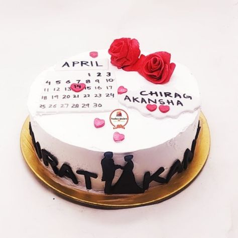 Calendar Cake, Pink Princess Cakes, Roka Ceremony, Designer Cakes, Cake Truffles, Engagement Cakes, Pineapple Cake, Cake Flavors, Cake Designs