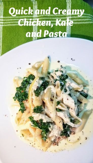 Chicken And Greens Pasta, Chicken Kale Pasta Recipes, Kale Chicken Pasta, Kale And Chicken Recipes, Chicken Kale Recipes, Healthy Dinner Bowls, Chicken And Kale Recipes, Healthy Weekday Meals, Kale Pasta Recipe