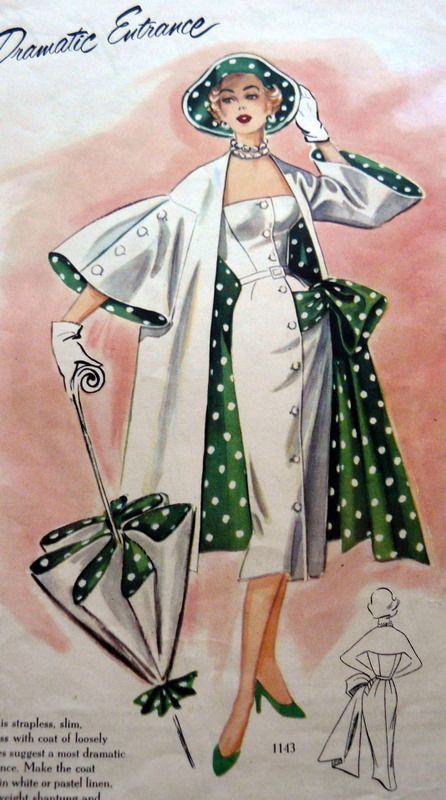 Sheath Dress Outfit, Dresses 20s, Suit Details, Vintage Polka Dot Dress, Dress Maker, Patron Vintage, Edith Head, White Sheath Dress, Dresses 1950s