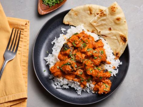 Get The Best Chicken Tikka Masala Recipe from Food Network Chicken Masala Recipe, Drying Mint Leaves, Tikka Masala Recipe, Tandoori Masala, Roasted Eggplant, Chicken Masala, Fenugreek Leaves, Boneless Skinless Chicken Thighs, Chicken Tikka Masala