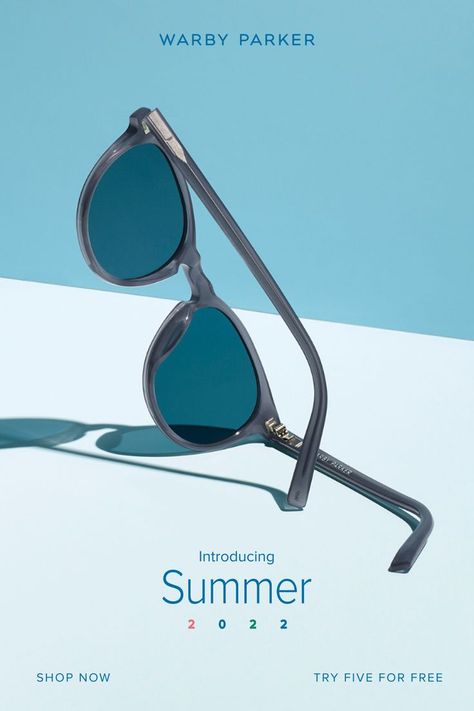 Summer 2022 Sunglasses from Warby Parker Glasses Product Photography, Sunglasses Product Photography, Sunglasses Ads, Eyewear Branding, Eyewear Advertising, Sunglass Photography, Creative Sunglasses, Glasses Photography, Eyewear Logo