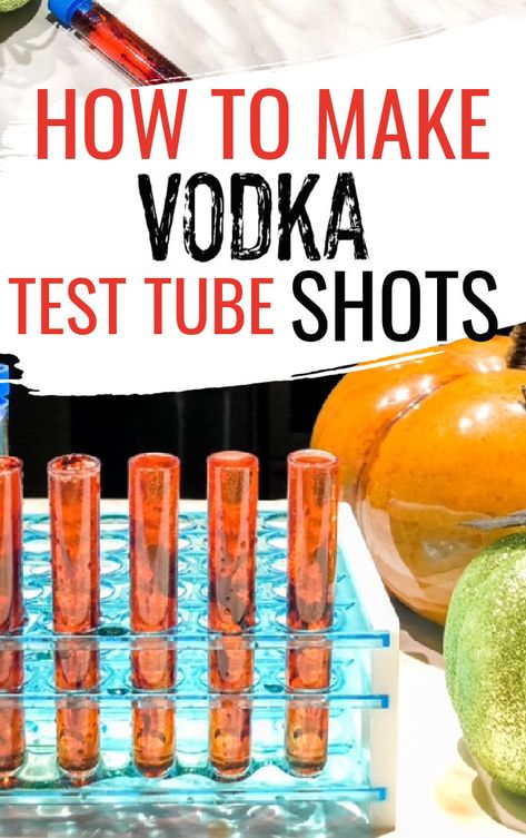 Test Tube Drinks Cocktails, Test Tube Alcohol Shots, Test Tube Shots Halloween, Halloween Vial Shots, Tube Shots Recipes, Halloween Test Tube Shots Recipes, Halloween Test Tube Shots, Test Tube Shots Recipes, Halloween Shots Alcohol