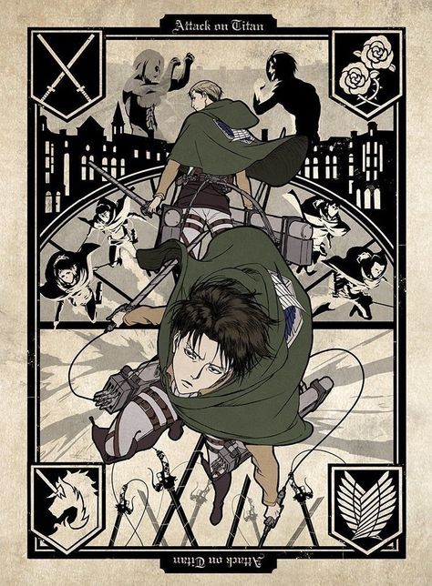 Poster Anime, رعب نفسي, Titans Anime, Anime Printables, Anime Poster, Japon Illustration, Attack On Titan Fanart, Attack On Titan Levi, Japanese Poster