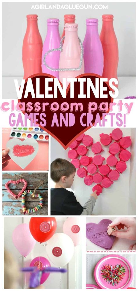 Valentines Classroom Activities, Valentine’s Day Games For Classroom, Classroom Valentines Party Games, Crafts For Classroom, Prek Valentines, Valentines Kids Games, Valentines Event, Classroom Valentines Party, Kids Valentine Party