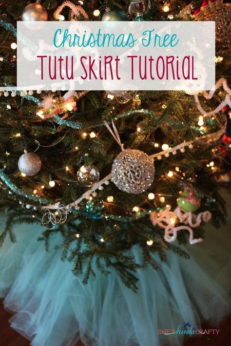 Christmas%20Tree%20Tutu%20Skirt Nutcracker Tree, Tulle Christmas Trees, Diy Christmas Tree Skirt, Skirt Tutu, Skirt Inspiration, Christmas Skirt, Skirt Tulle, Christmas Tree Skirts, Skirt Tutorial