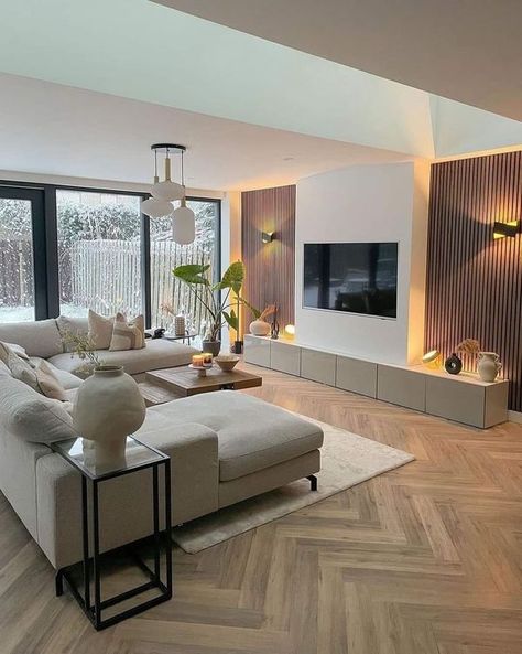 Home Decoration 🌟⭐ | So beautiful ❤️❤️ | Facebook Living Room Inspo Modern Cozy, Apartment Living Room Modern, Minimalist Living Room Apartment, Living Room Designs Modern, Ruang Tv, Modern Luxury Interior, Luxury Dining Room, Minimalist Home Decor, House Interior Decor