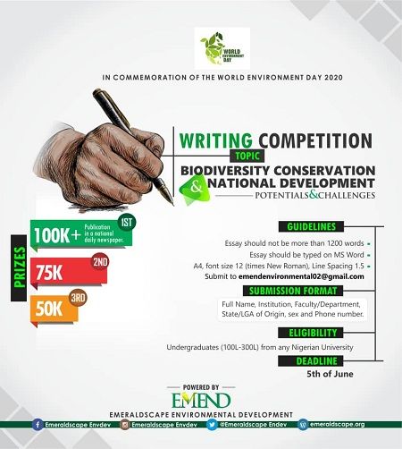 Essay Competition Poster Design, Writing Competition Poster Design, Competition Poster, Poster Promo, Essay Writing Competition, Essay Competition, Biodiversity Conservation, Writing Competition, Future School