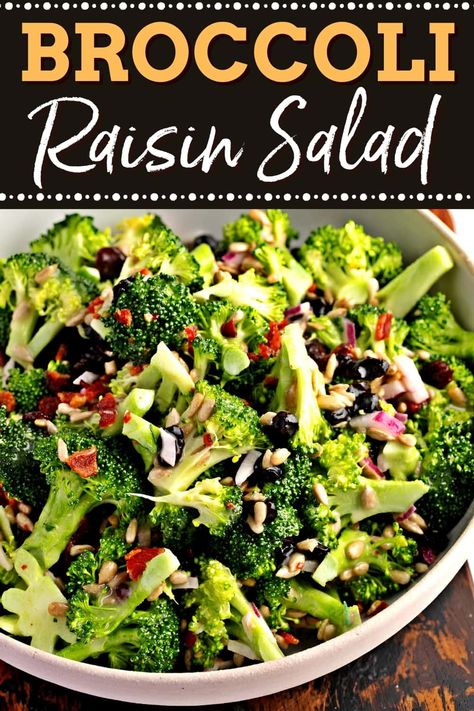 Broccoli And Raisin Salad, Broccoli Raisin Salad, Special Salad, Broccoli Salad With Raisins, Raisin Salad, Sandwich Spreads, Salads To Make, Keto Vegetables, Broccoli Salad Bacon