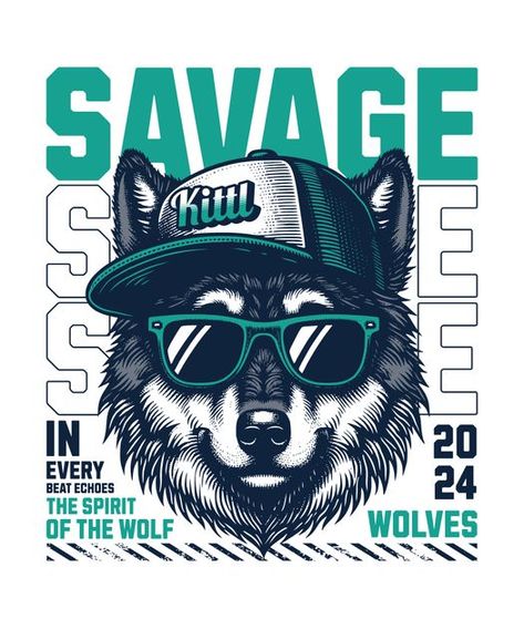 Wolf savage T-Shirt Design Template T Shirt Printing Design Ideas, Graffiti Tshirt Design, Prints On Tshirt, T Shirt Sticker Design, Men T Shirt Design, Tshirt Printing, Design For Tshirt Printing, Mens Tshirt Print Design, Designs For Tshirts