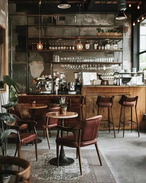 Coffee And Wine Restaurant, Coffee Shop Bar Seating, Coffee Bar Design Coffeehouse, Old Cafe Aesthetic, Old Cafe Design, Cozy Cafe Interior Coffee Shop, French Cafe Interior, Dark Coffee Shop Aesthetic, Dark Academia Coffee Shop