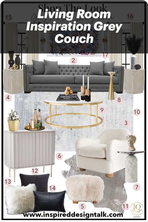 living room inspiration Tufted Sofa Living Room Ideas, Living Room Inspiration Sofas, Living Room Inspiration Grey Couch, Room Inspiration Grey, Tufted Sofa Living Room, Living Room Inspiration Apartment, Gray Sectional Living Room, Living Room Inspiration Grey, Living Room Glam