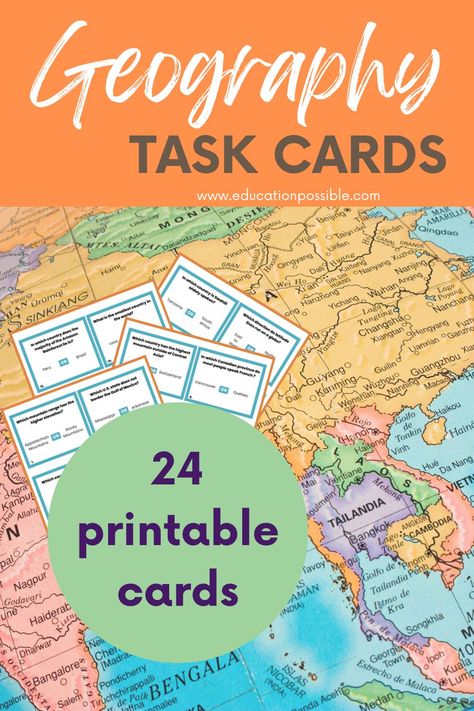 World Geography Lessons, Geography Printables, Geography Vocabulary, Middle School Geography, Geography Lesson Plans, Geography Teacher, Geography Games, Homeschool Middle School, Geography Activities