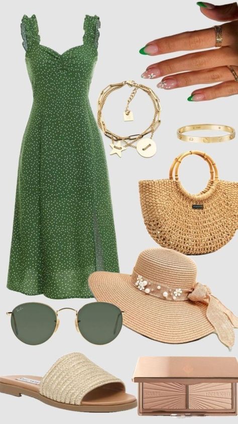 Green Polka Dot Dress, Modesty Outfits, Dress Stylish, Casual Day Outfits, Green Polka Dot, Easy Trendy Outfits, Modest Fashion Outfits, Looks Chic, Chic Outfit