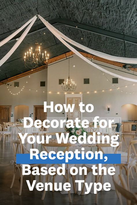 Indoor wedding reception decorations