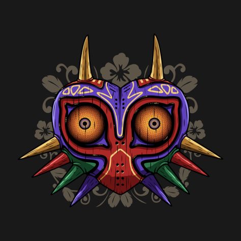 Majoras Mask, Zelda, Mask, Wood