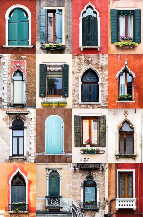 Windows Of The World Windows House, Window To The World, Venice Photography, Window Architecture, Design Window, Beautiful Doors, Window Design, Venice Italy, Bored Panda