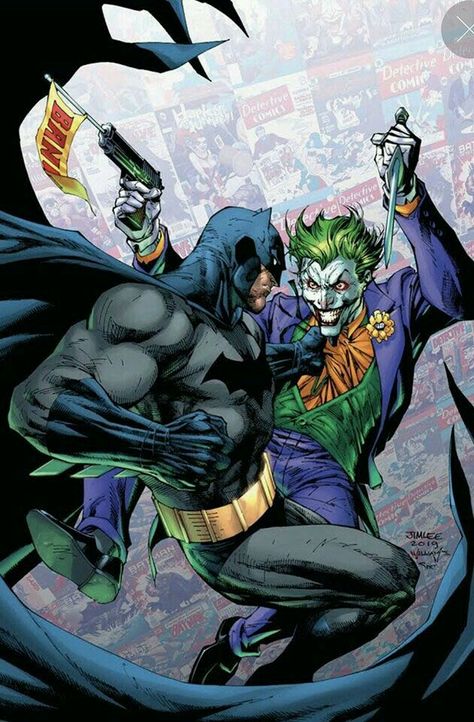 Batman by jim lee Jim Lee Batman, Batman And The Joker, Jim Lee Art, Batman Vs Joker, Joker Comic, Batman And Joker, Batman Poster, Superhero Batman, Univers Dc