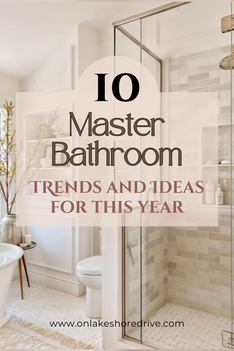 Master bathroom ideas Large Master Bathrooms 2024 Trends, Master Bath With No Tub, Easy Clean Bathroom Design, New Bathroom Designs 2024, Rectangular Bathroom Design, Latest Bathroom Designs 2024, Master Bath Shower Design Ideas, Master Bath Renovation Inspiration, Bathroom Arrangement Ideas