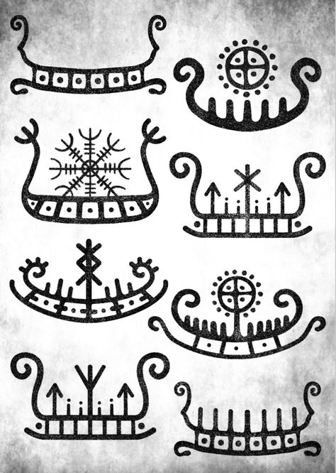 Viking Signs Symbols, Simple Norse Design, Danish Viking Symbols, Norse Designs Pattern, Nordic Pattern Design, Swedish Viking Tattoo, Nordic Culture Aesthetic, Norse Pagan Symbols, Neolithic Tattoo