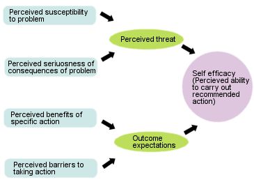 The Health Belief Model (HBM)  A psychological model that attempts to explain and predict health behaviors. This is done by focusing on the attitudes and beliefs of individuals. The HBM was first developed in the 1950s by Hochbaum, Rosenstock and Kegels. Health Belief Model, Baby Pillow Set, Communication Theory, Health Communication, Health Infographics, Self Efficacy, Study Related, Unhealthy Diet, Slim And Fit