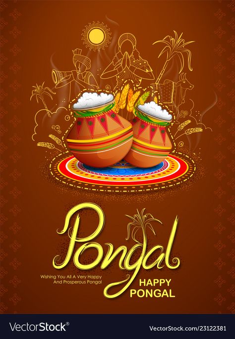 Happy Pongal In Tamil, Pongal Festival Images, Sankranti Wishes Images, Pongal Images, Happy Pongal Wishes, Tamil Greetings, Pongal Wishes, Sankranti Wishes, Pongal Celebration