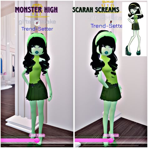 #roblox #dresstoimpress #outfits #fashion #roblodresstoimpress #robloxoutfitideas #monsterhigh #dolls #dresstoimpressideas #scarahscreams Monster High Dolls Dress To Impress, Di Monster High, Dresstoimpress Outfits, Scarah Screams, Roblox Hacks, Bloxburg Hacks, Hair Combos, Braids Hairstyles For Black Women, Custom Makeup