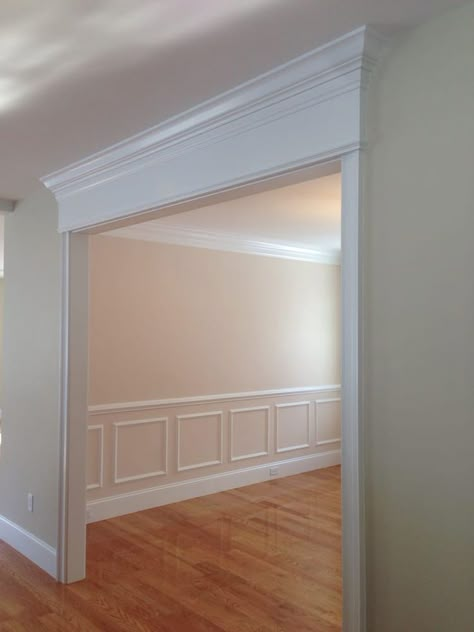 Casing Around Openings, Cased Opening Ideas, Case Opening Ideas, Casing Doorway, Cased Doorway, Large Cased Opening, Cased Opening Trim, Cased Openings Between Rooms, Cases Opening