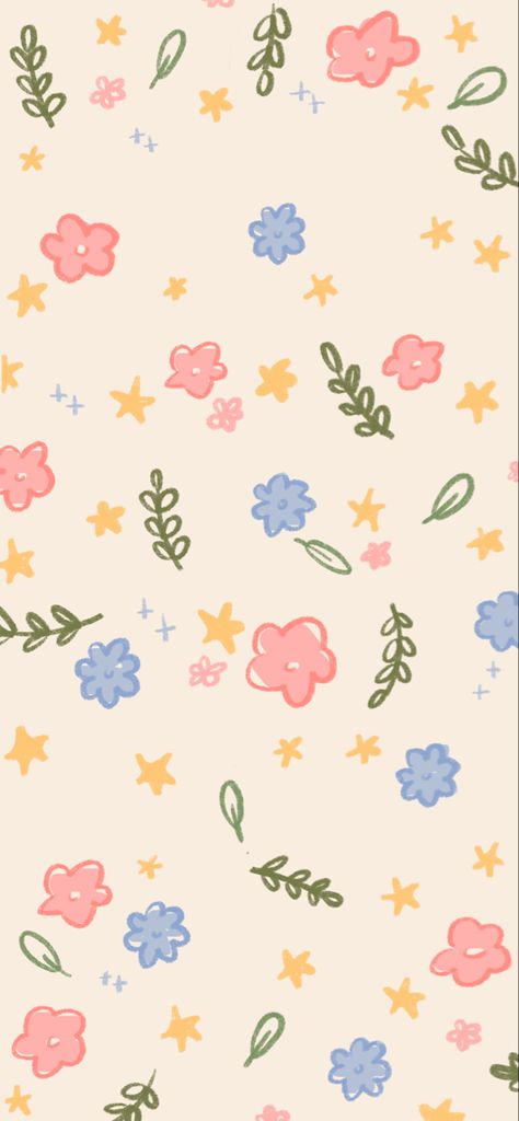 Adorable Backgrounds Wallpapers, Flower Background Colorful, Cute Wallpapers For Spring, Blue And Pink Background Aesthetic, Cute Ipad Backgrounds Aesthetic, Aesthetic Wallpaper Ipad Pastel, Pastel Summer Wallpaper, Kawiia Wallpaper, Flower Doodle Wallpaper