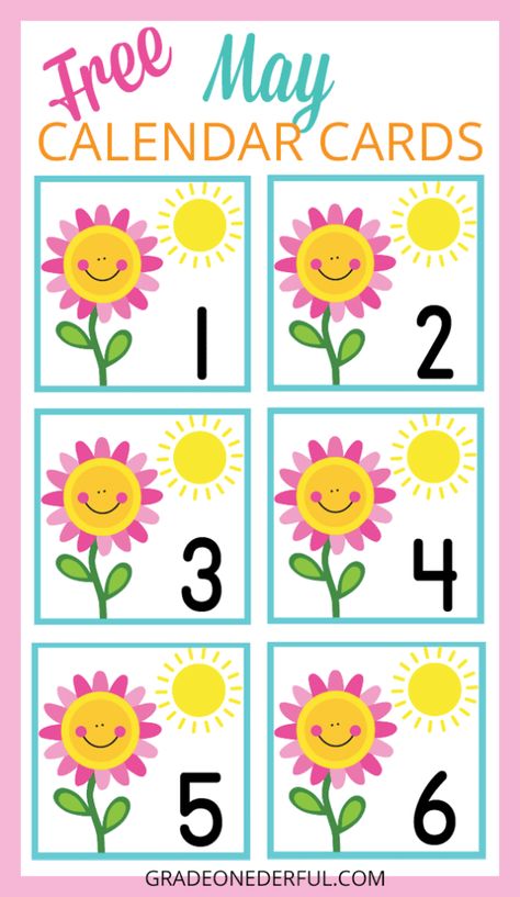 Preschool Door Ideas, May Calendar Printable, Printable Calendar Numbers, Free Clipart For Teachers, Preschool Door, Calendars 2023, Preschool Calendar, May Calendar, Clipart For Teachers