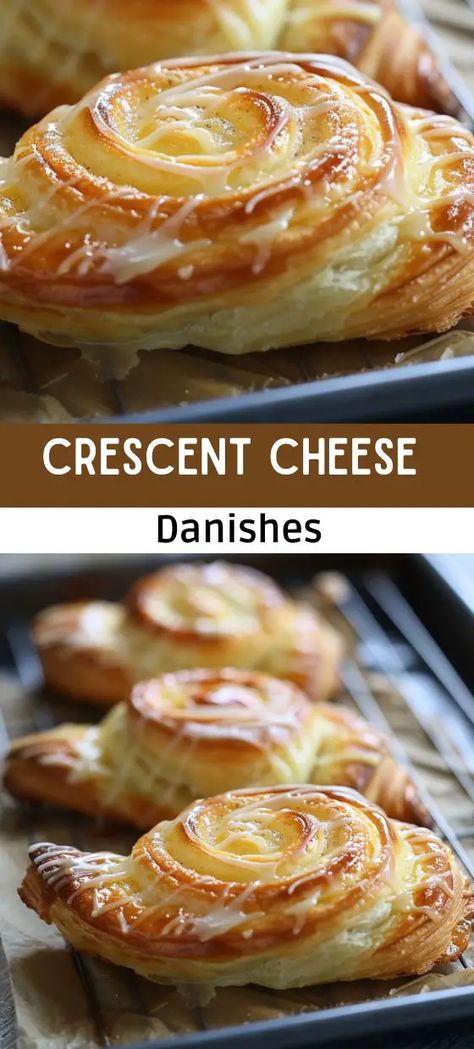 Crescent Cheese Danishes Cheese Danish Recipe Crescent Rolls, Crescent Sheet Recipes, Crescent Dough Sheet Recipes, Crescent Roll Danish, Crescent Dough Recipes, Crescent Roll Sheet, Recipes Using Crescent Rolls, Cheese Danishes, Crescent Dough Sheet