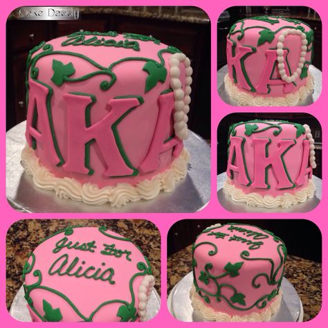 Personal AKA birthday cake. 20th Cake, Diva Birthday Cakes, Aka Birthday, Aka Pictures, Cake Nature, Sorority Paraphernalia, Aka Sorority Gifts, 20th Bday, Fondant Ideas