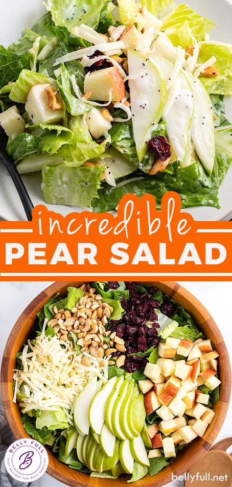 Winter Green Salad, Salad With Poppy Seed Dressing, Pear Salad Recipes, Winter Salad Recipes, Apple Salad Recipes, Side Salad Recipes, Green Salad Recipes, Poppy Seed Dressing, Fresh Salad Recipes