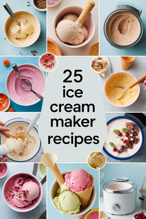 Ice cream maker recipes are a delicious way to transform fresh ingredients into creamy frozen desserts. Discover classic churned ice creams, refreshing sorbets, and unique flavor combinations using your countertop machine. Explore simple recipes for rich, smooth treats that are perfect for any occasion. Cuisinart Ice Cream Maker Recipes Sherbet, Lactose Free Ice Cream Recipe For Ice Cream Maker, Tasty Ice Cream Maker Recipes, Ice Cream Recipes For Cuisinart Machine, I’ve Cream Maker Recipes, Kitchenaid Ice Cream Maker Recipes Sorbet, Ice Cream With Ice Cream Maker, Home Made Ice Cream Recipes Kitchenaid, Rival Ice Cream Maker Recipes